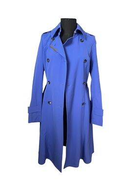 💜 𝐄𝐒𝐂𝐀𝐃𝐀 Periwinkle Belted Trench Coat Luxe Stretch